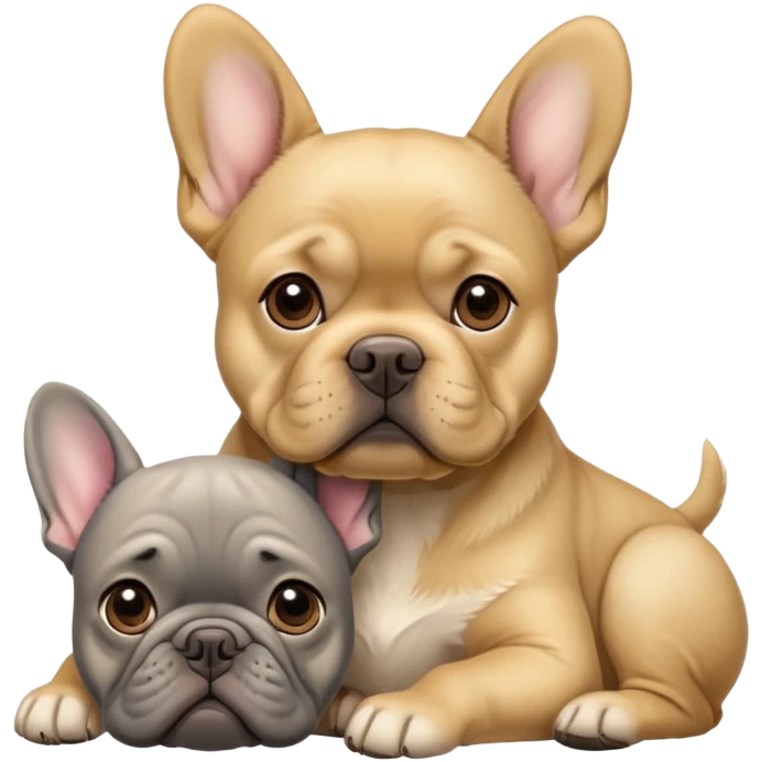 Labrador Retriever and a gray French Bulldog emoji