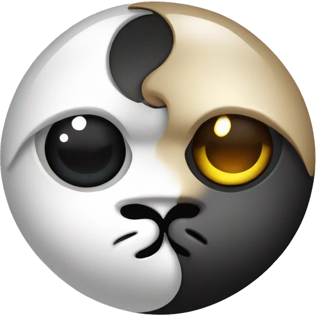  yin yang de gatos abrazandose emoji