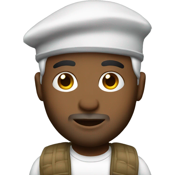 white DJ with beret emoji