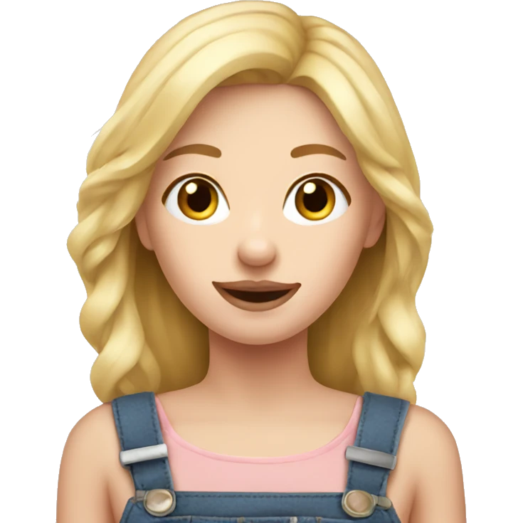 Blonde girl with pig emoji