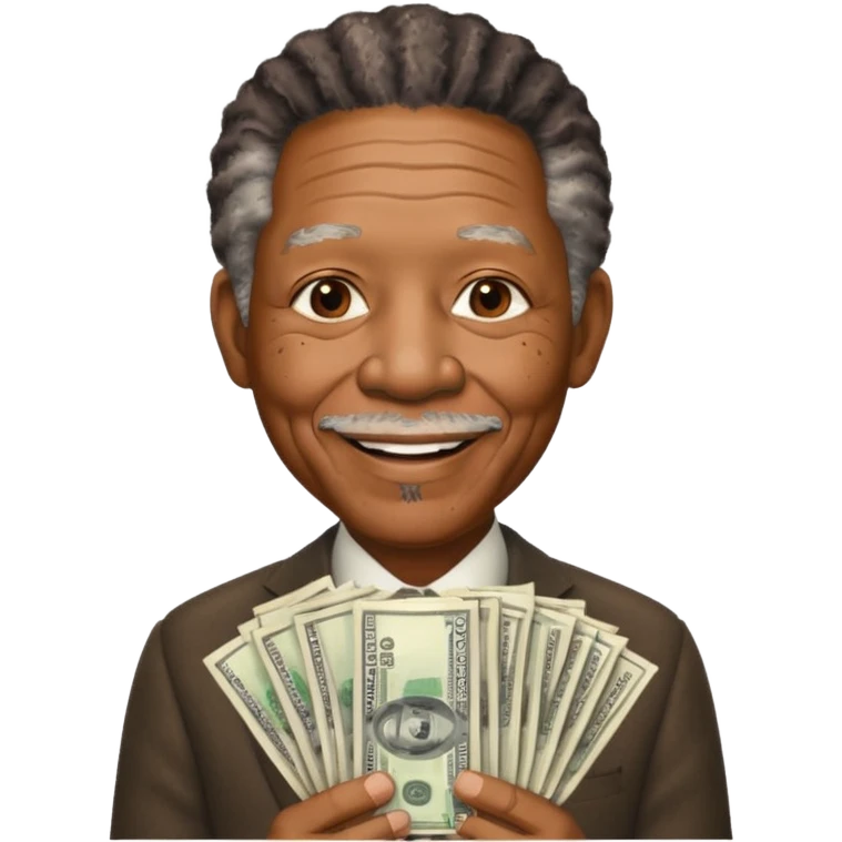 morgan freeman holding money emoji