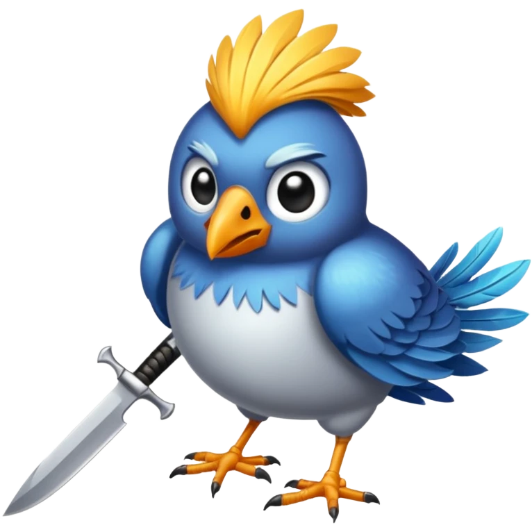 Bird with knife emoji