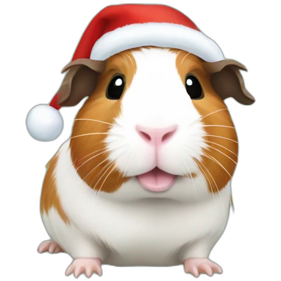 Guinea pig Christmas emoji