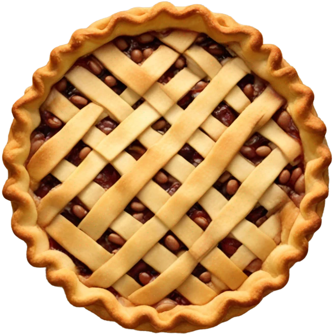 Apple pie with beans on it emoji