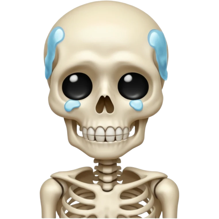 Squelette qui pleure emoji