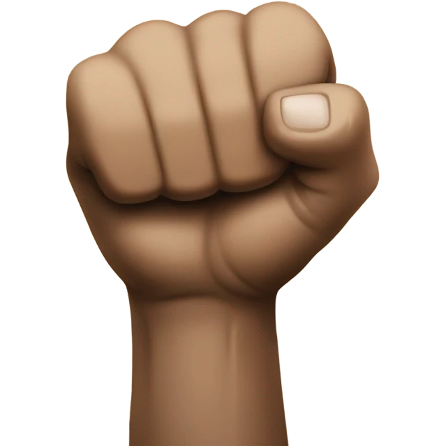 Fist knocking on wood emoji