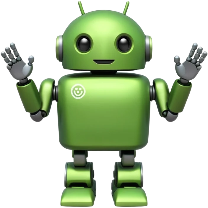 bana şu android yeşil robot maskotu ver aynısı olsun emoji