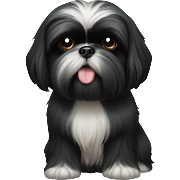 Black Shih Tzu emoji