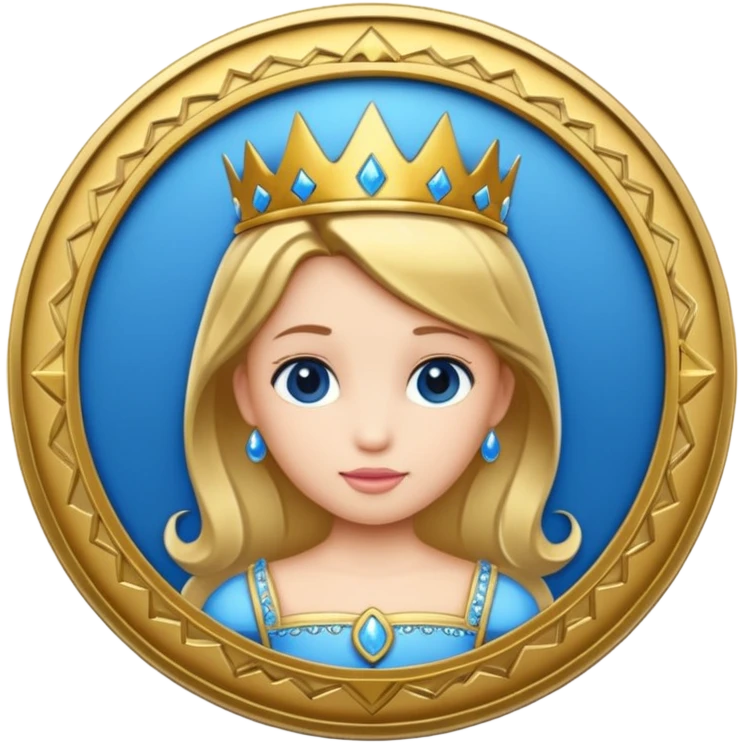 Blue Brat Princess Coin emoji