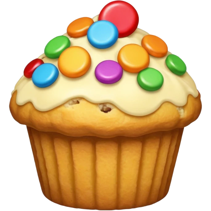 gold muffin candy on top emoji