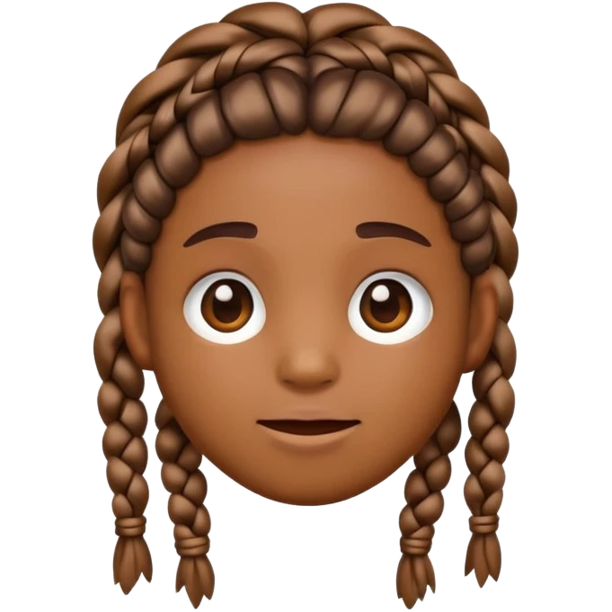 poo emoji with braids emoji