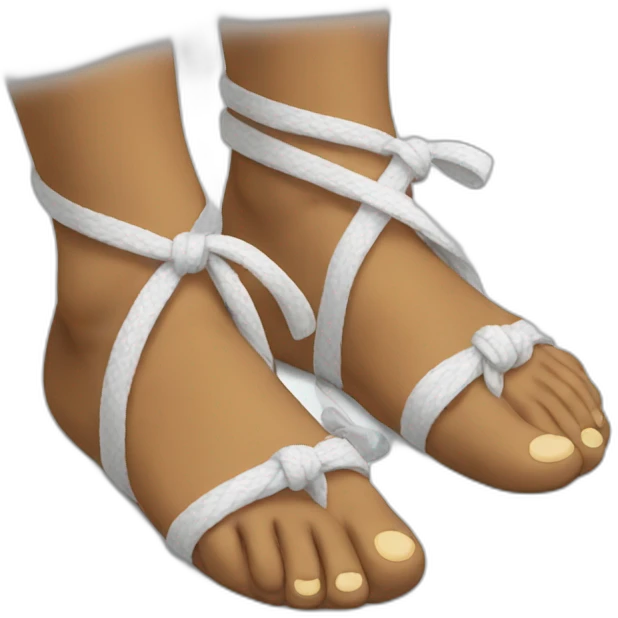 Tied feet emoji