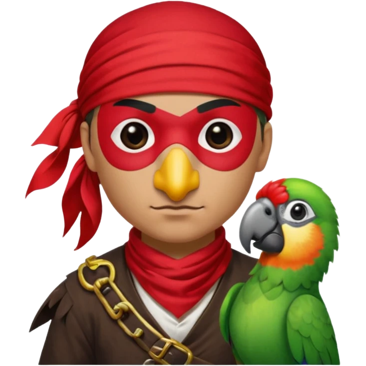 pirate and parrot emoji