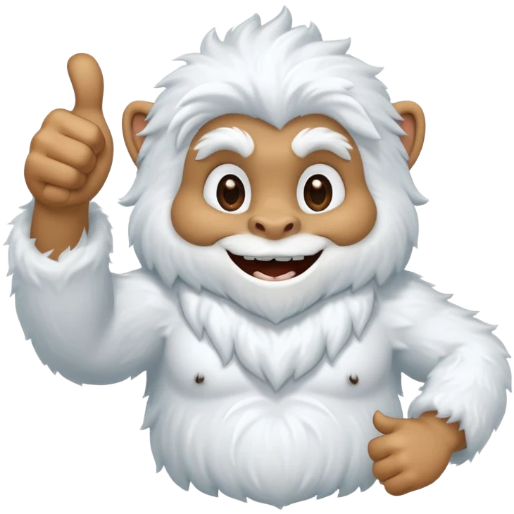 a yeti giving a thumbs up emoji