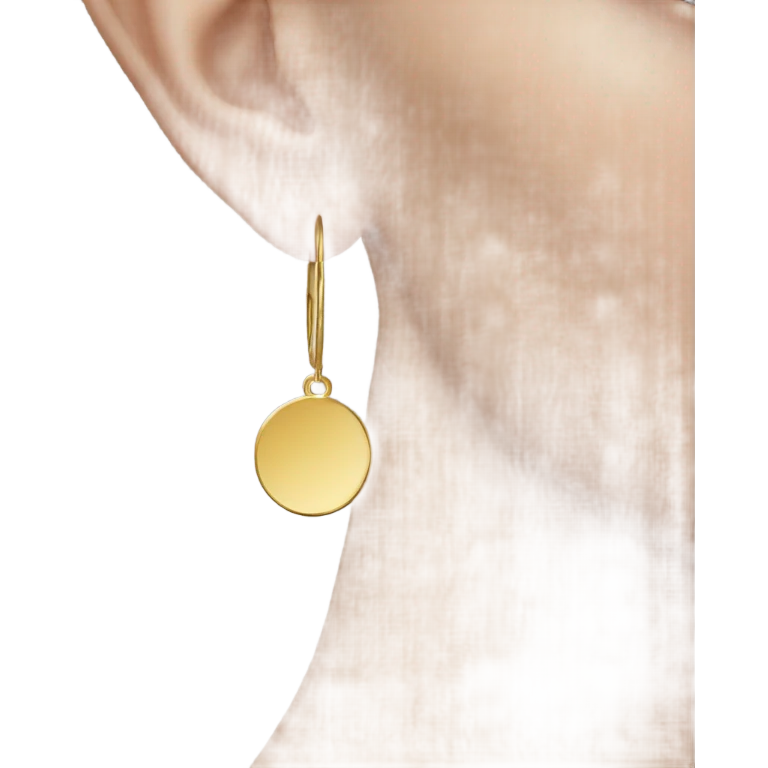 gold Earrings simple and minimal emoji