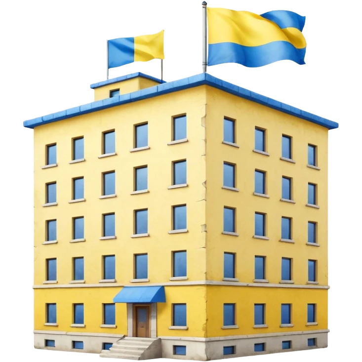 ukrinian white 5-storey building emoji