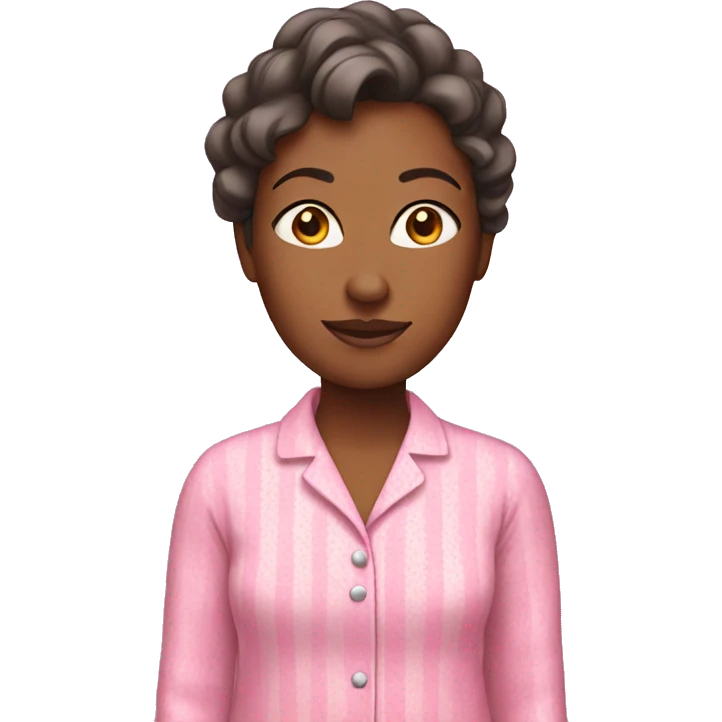 woman in pink pajamas emoji