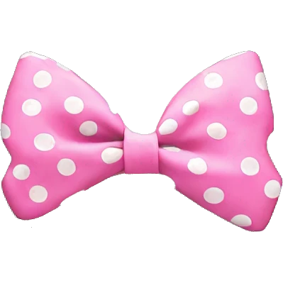 Black with pink polkadot bow Minnie, mouse ear headband emoji