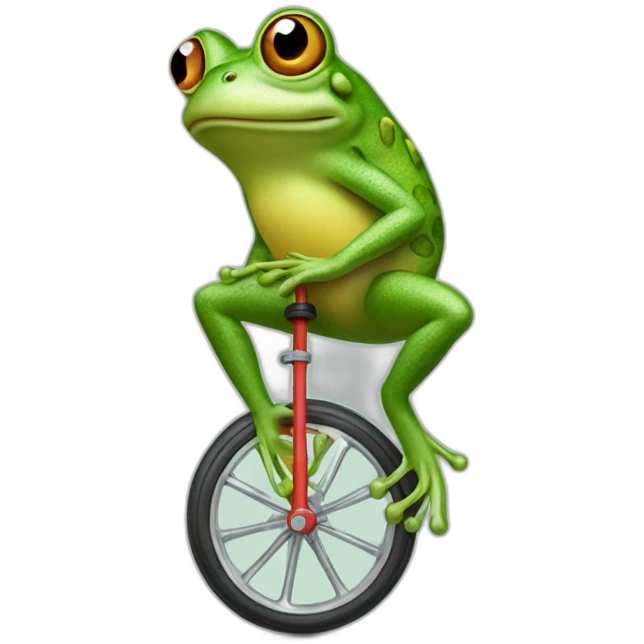 Frog on a unicycle emoji