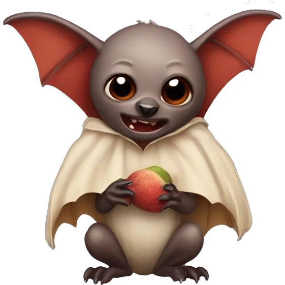 red fig-eating bat emoji