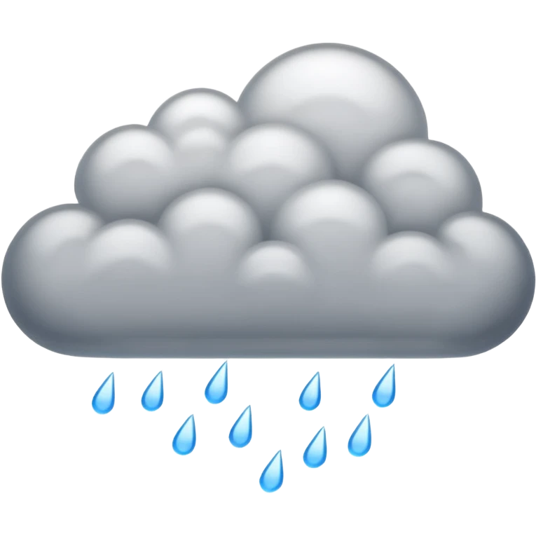 Rain Generator with a big cloud coming out of it like a smoke  emoji