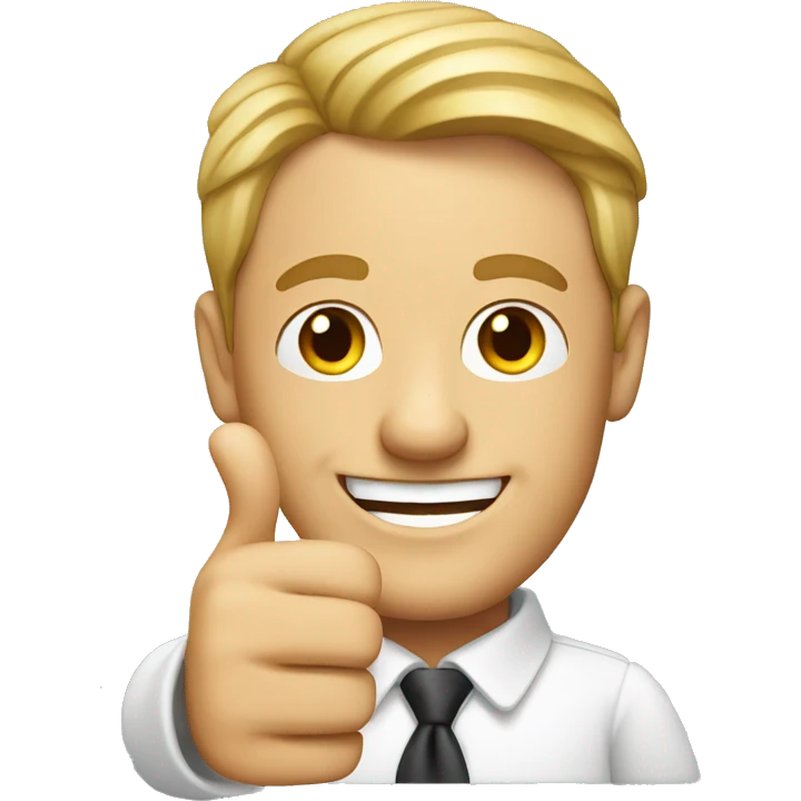 Smiling German man showing thumbs up  emoji
