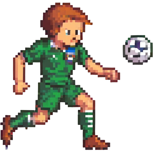 footballer kicking emoji