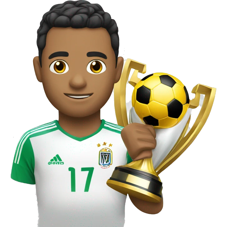cristiano avec une coupe du monde emoji
