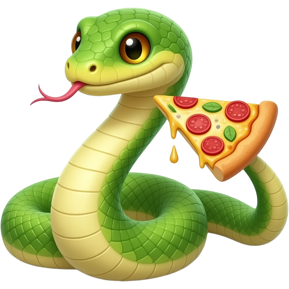 python eating pizza emoji