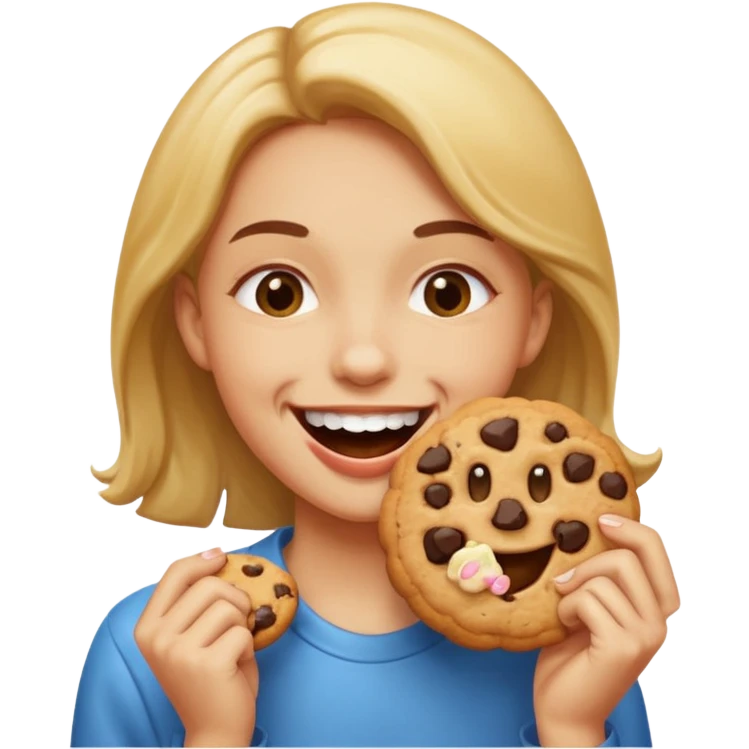 Folk mordiendo galleta emoji