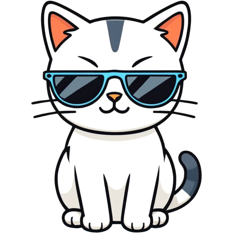 Cat with sunglasses emoji