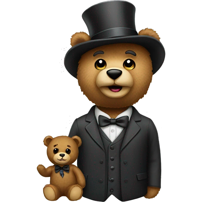 Gentlemen teddy bear  emoji