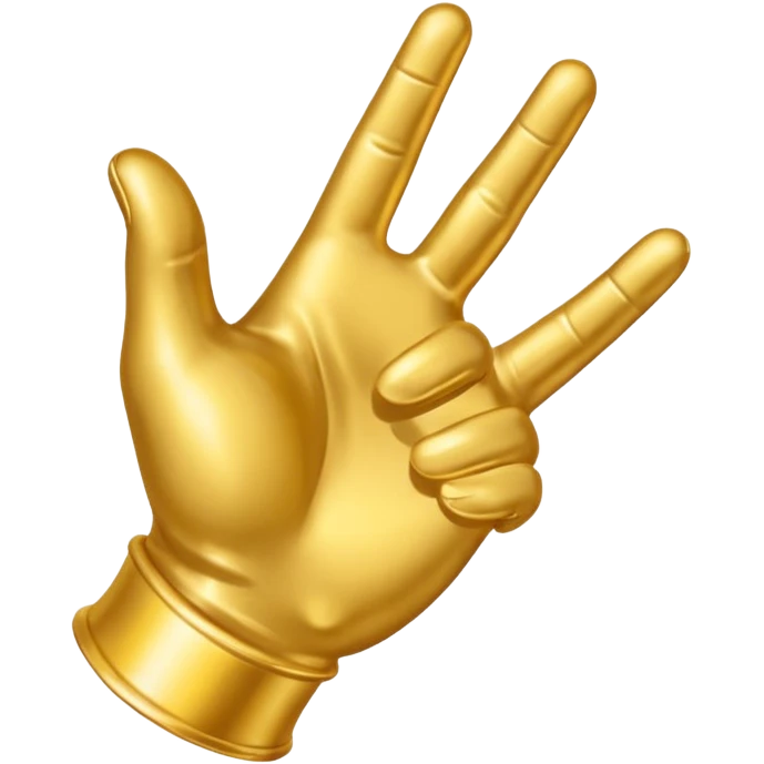 Eine goldene, geballte Hand die den Daumen nach oben streckt emoji