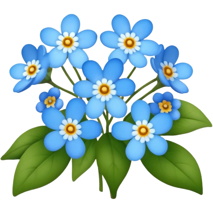 bunga myosotis emoji