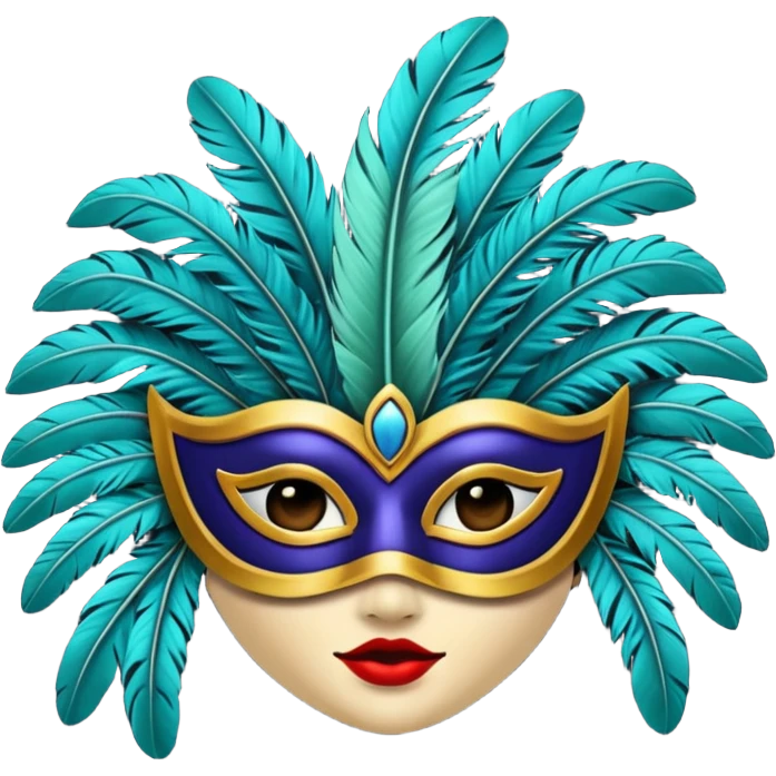 feather mask emoji