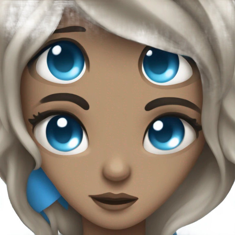 Ragazza occhi azzurri mora  emoji