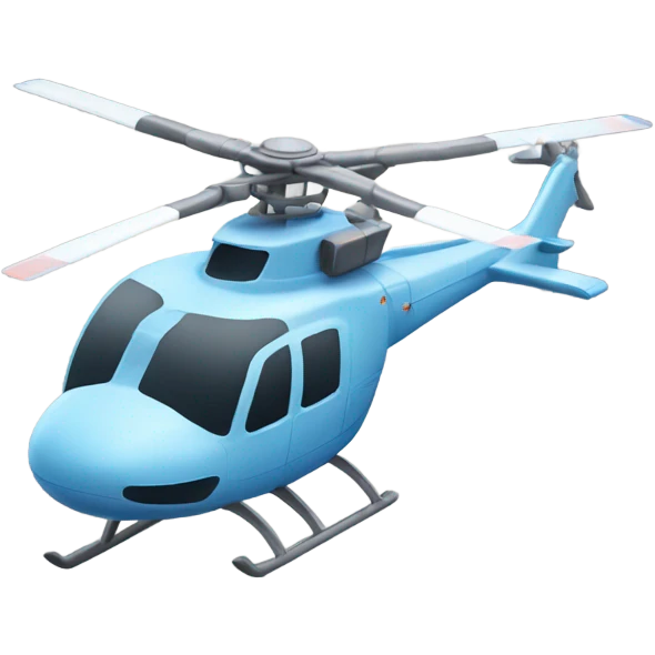 Helicopter with lights emoji