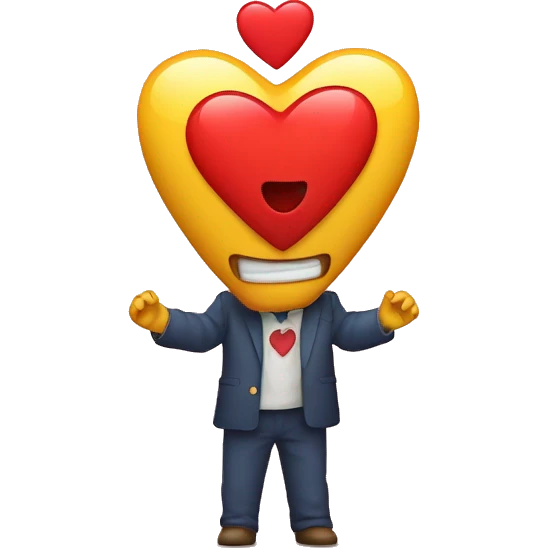 Corazón con un triángulo en el medio emoji