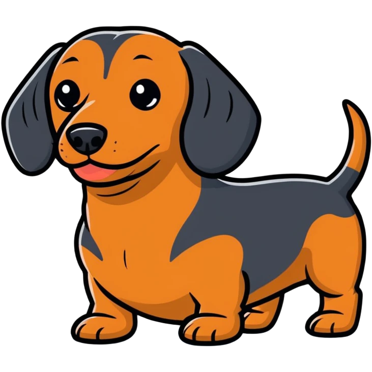 un perro salchicha gordo emoji