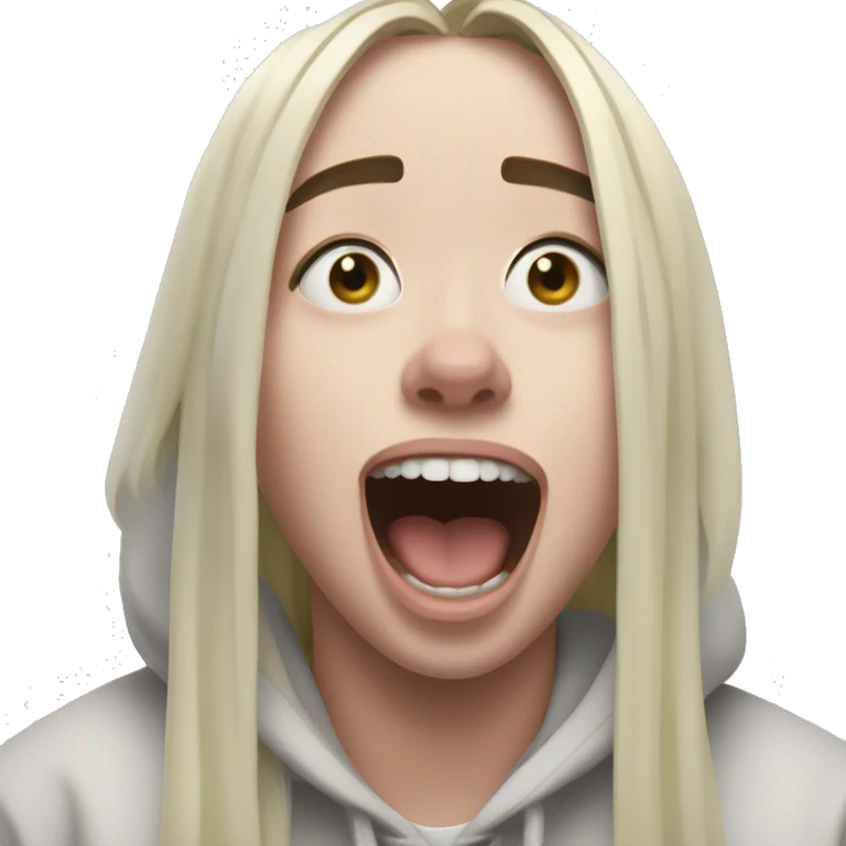 happily surprised Billie Eilish emoji