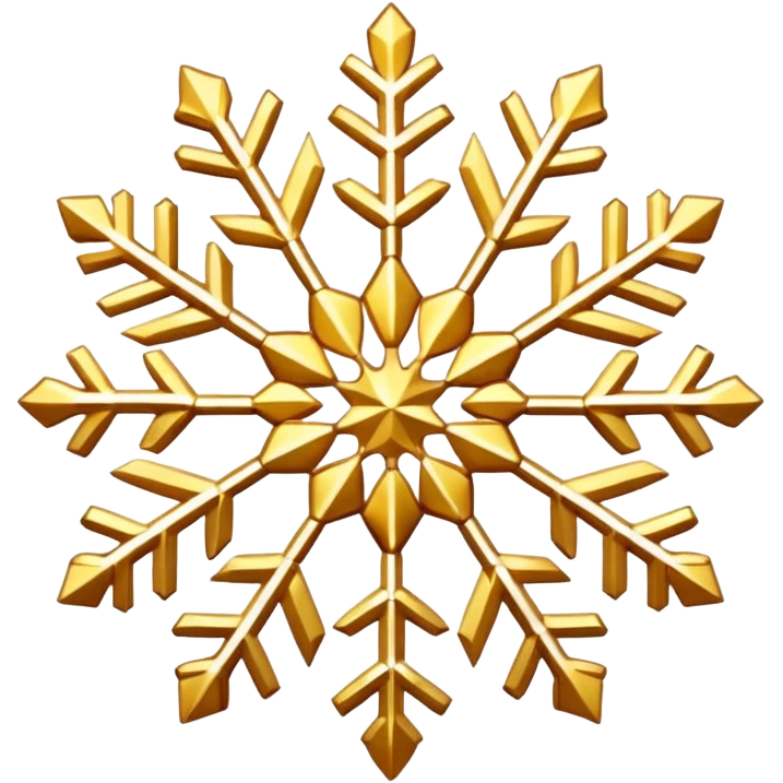 Gold snowflake emoji
