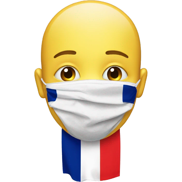 Smiley with broken nose and french flag emoji