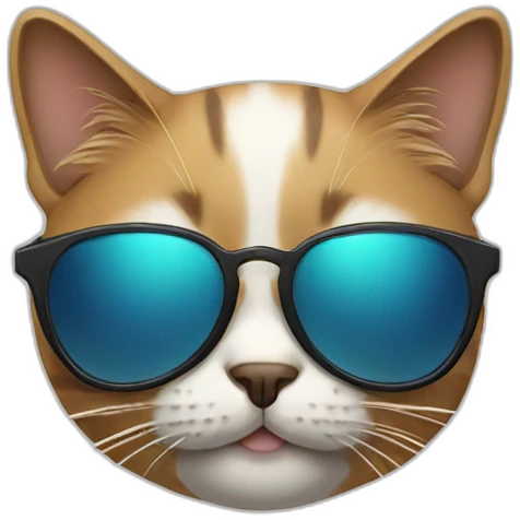 Cat with sunglasses emoji
