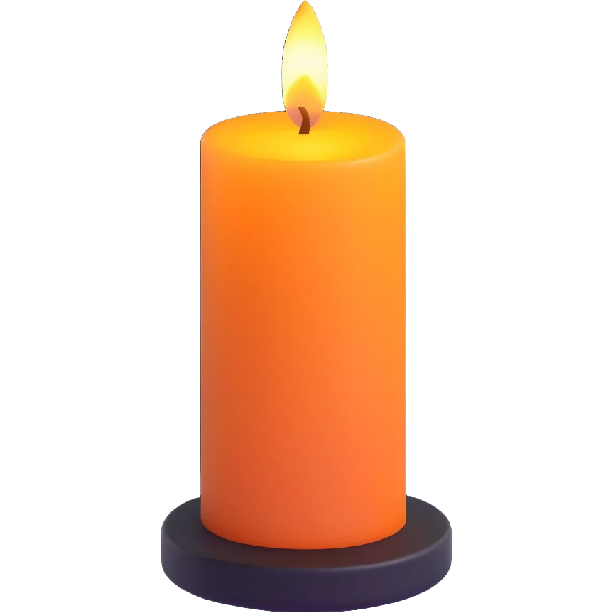 candle with gentle glow, spiritual mood emoji