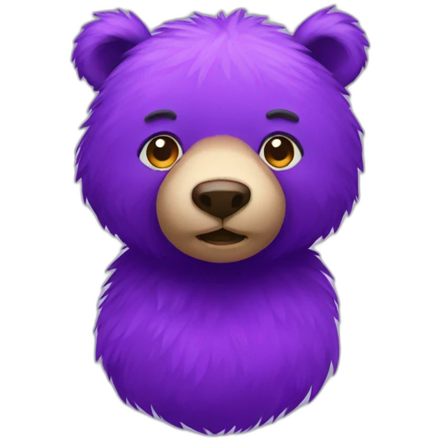 bear-with-fully-purple-fur emoji