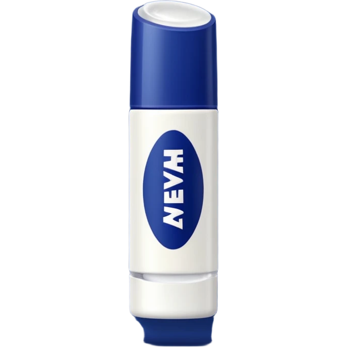 generate an ios genmoji of a NIVEA lip balm emoji