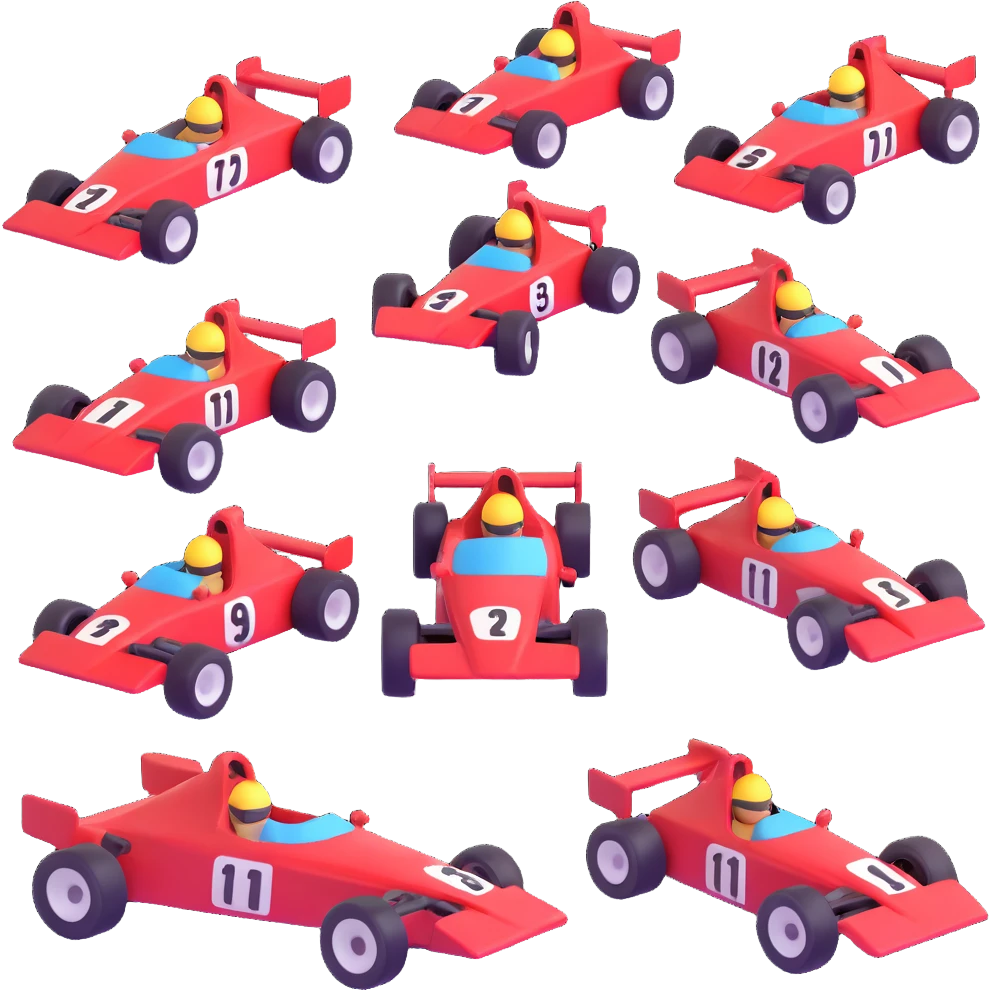 racing cars in 1990s emoji
