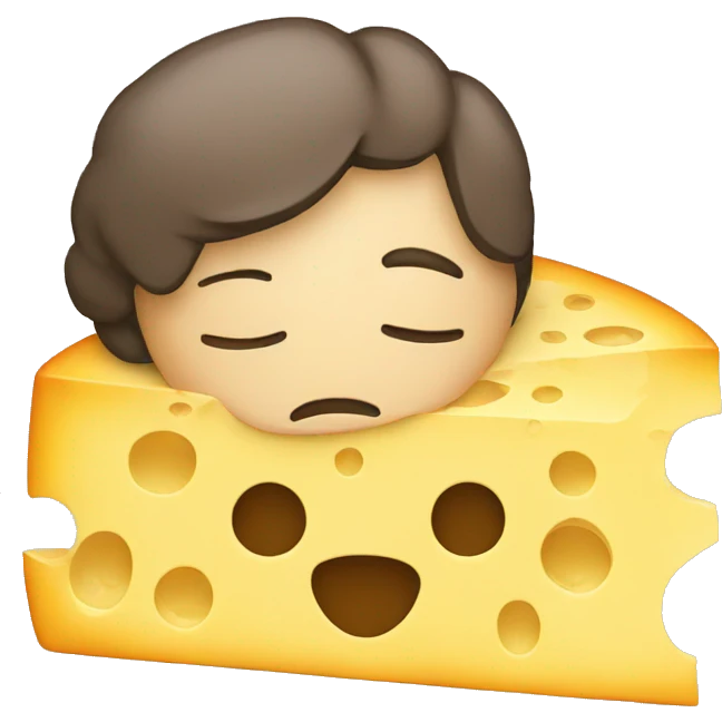 tired emoji as cheese emoji