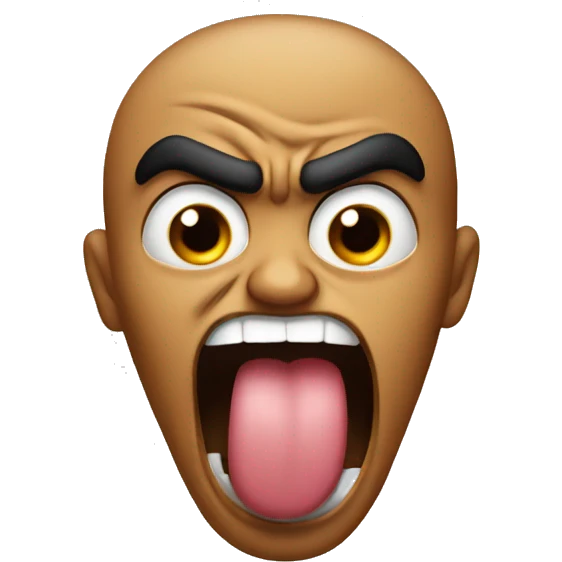 Angry tongue emoji