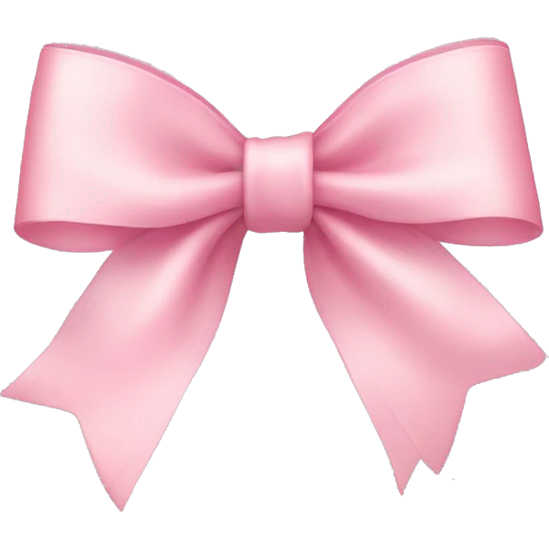 light pink ribbon bow emoji